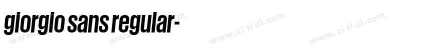 giorgio sans regular字体转换